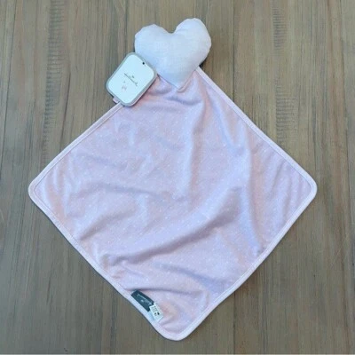 Manta de seguridad Hallmark Heart Lovey rosa felpa lunares blancos sonajero Foto 1 de 4