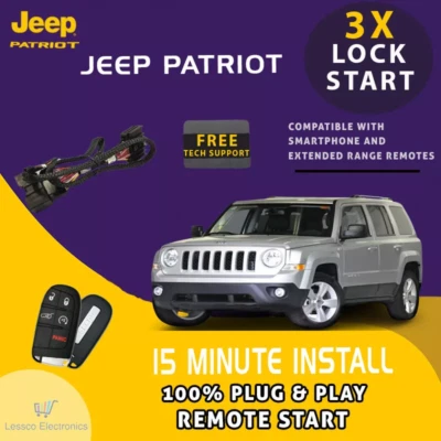Arranque remoto 100 % Plug and Play se adapta a: Jeep Patriot 2007-2017/bloqueo 3X para arrancar Foto 1 de 4