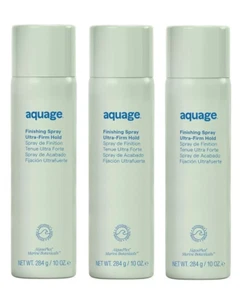 3 PACK! AQUAGE FINISHING SPRAY ULTRA-FIRM HOLD 10 OZ HAIRSPRAY LOT - STRONGER - Picture 1 of 1