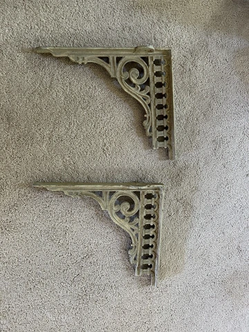 Antique Style Corbels Metal Brace Wall Brackets Cast Iron Metal 12” X 10.5” Cover