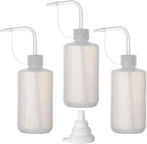 3Pcs 250ml Safety Wash Bottle Plastic Squeeze Bottle with Cap for Lab Plant - Picture 1 of 7