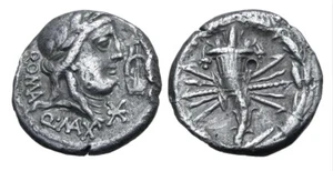 Sulla restoration issue of Q. Fabius Maximus AR Denarius.82-80 Bc. Roman Empire - Picture 1 of 5