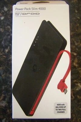 Motorola P4000 Micro-USB Universal Teléfono Batería Paquete Delgado 4000 NEGRO -C- Foto 1 de 2