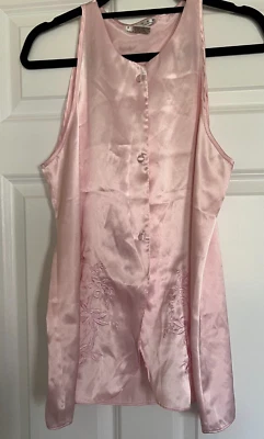 Camisa de dormir rosa claro satinado de seda para mujer Camisón Camisón Prendas para dormir Natori S Foto 1 de 4