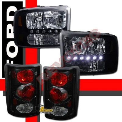 00 01 02 03 04 Faros LED negros y luces traseras Ford Excursion XLT XLS Foto 1 de 4