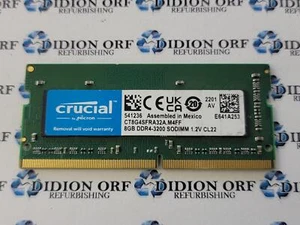 CRUCIAL 8 GB DDR4 LAPTOP RAM PC4-3200 1Rx8 CT8G4SFRA32A.M4FF, SKU 16739 - Picture 1 of 1