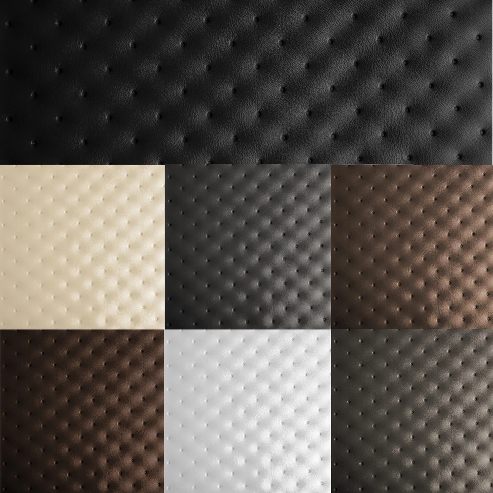 Kunstleder gesteppt Punkte kaschiert Meterware Leder Polsterstoff Stoff 140cm - Bild 1 von 1