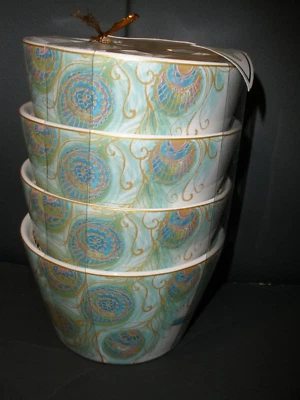 NUEVO 222 Fifth Lakshmi Holiday Postre Bowl 2.75"x4.5" Juego de 4 Foto 1 de 3