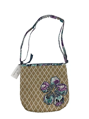 Bandolera Vera Bradley Playa Penelope’s Garden Tejida Púrpura Floral Nueva Con Etiquetas Foto 1 de 4