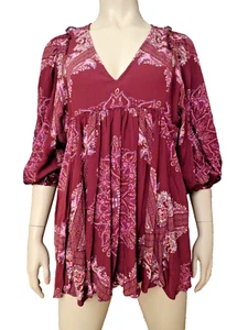 Vestido de Verano Free People Boho Túnica Viscosa Campesino Gitano Para Mujer SP S M Amplio - Imagen 1 de 13