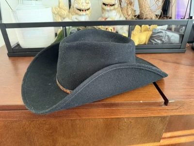 Шляпа фетровая STETSON Mello черная ковбойская вестерн размер M раздавливаемая водостойкая - Изображение 1 из 4