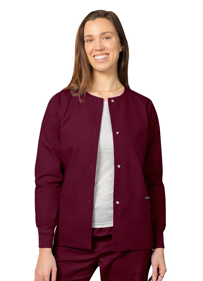 Adar Women Medical Nursing Workwear Uniform Long Sleeve Warm Up Scrub Jacket - Image 1 of 4