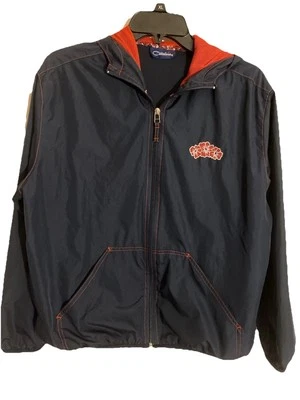 Chaqueta cortavientos vintage Catalina para mujer talla M/L con capucha azul marino y rojo Foto 1 de 3