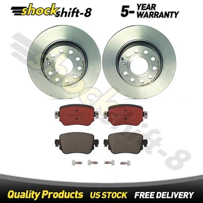 Kit Pastillas Freno Traseras y Rotores Volkswagen Passat 3.6L 2016 2017 2018 Foto 1 de 4