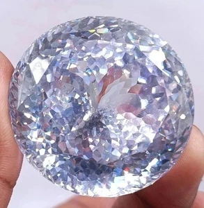 101 Ct+ Natural White Color Zircon Round Cut Loose Gemstone for Jewelry Making - Picture 1 of 6