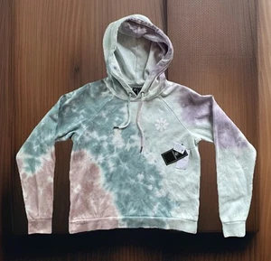 RARE NWT VOLCOM Truly Stokin Tie-Dye Skater Hippie Hoodie Peace & Love Women's S - Picture 1 of 13