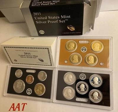 2011 U.S. Mint Silver Proof Set OGP COA 💎✅ - Image 1 of 2