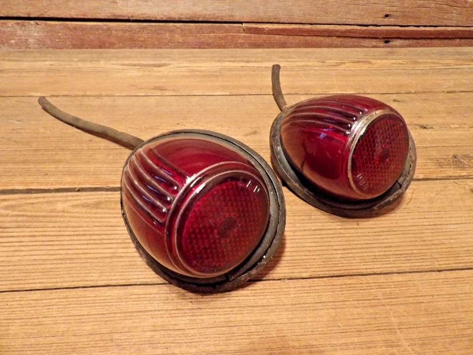 Juego de lentes de luz trasera Hudson vintage 1938 1939 convertibles 3Cpe VicCpe Foto 1 de 4