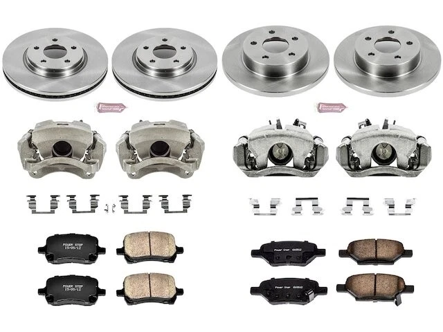 Kit de pastillas de freno y rotor delanteras y traseras para Pontiac G5 BQ171TF 2008 Foto 1 de 1
