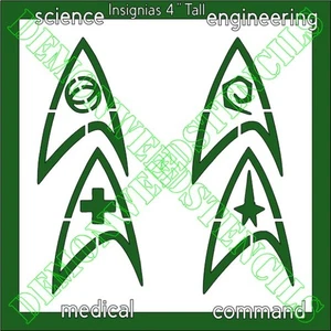 8"x8" Clear Plastic Stencil - Star Trek Insignia (SB93) (.007") - Picture 1 of 2