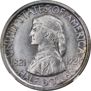 1921 Missouri Commem Half Dollar NGC MS63 Great Eye Appeal Nice Strike - Picture 1 of 4
