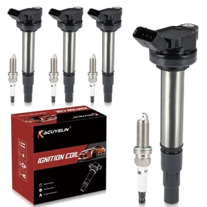 UF596 Ignition Coil Pack & Iridium Spark Plugs Compatible with Toyota Corolla... - Picture 1 of 7