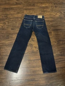 Abercrombie Kids Boys Dark Wash Classic Straight Leg Denim Jeans Size 8 - Picture 1 of 8