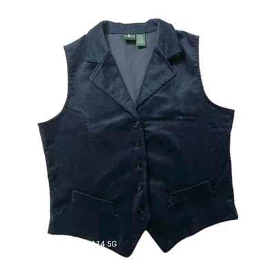 Chaleco de pana alto Huntclub vintage para hombre 2 bolsillos azul marino talla grande años 80  Foto 1 de 4