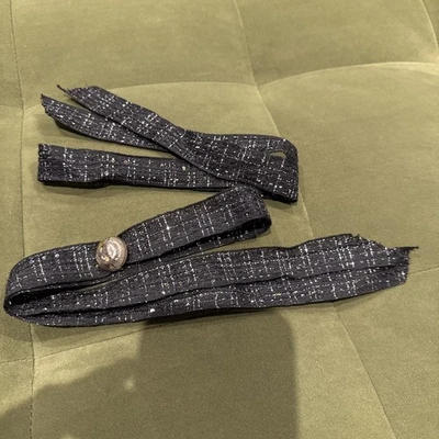 Chanel Pearl Charm Gift Ribbon Ribbons 2.5cm width Gift Wrapping x 2 - 79 & 90cm - Image 1 of 2