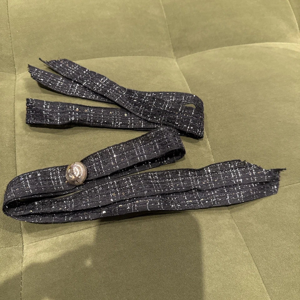 Chanel Pearl Charm Gift Ribbon Ribbons 2.5cm width Gift Wrapping x 2 - 79 & 90cm - Image 1 of 2