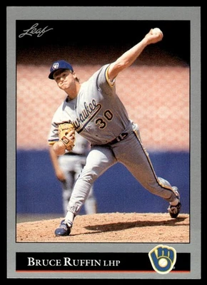 1992 Leaf Bruce Ruffin Milwaukee Brewers #414 - Image 1 of 2