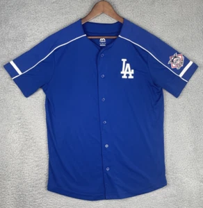 Majestic Los Angeles Dodgers Trikot Herren Large blau genäht LA Logo MLB 2022 - Bild 1 von 7