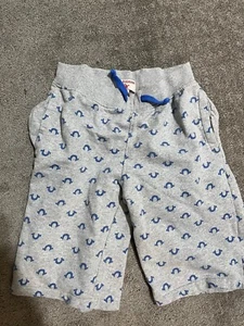 True Religion Sweat Shorts Boys Medium Gray Drawstring Cotton Graphic Logo Print - Picture 1 of 3
