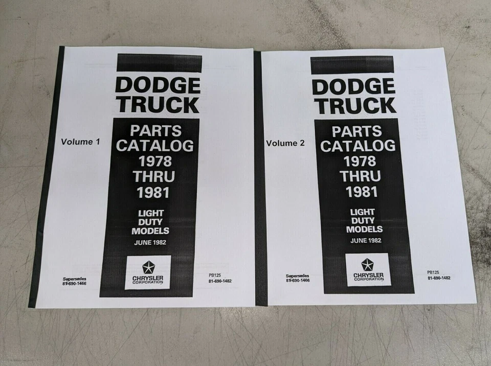 Dodge W250 1981 camioneta pickup cabina estándar manual catálogo de piezas Foto 1 de 1