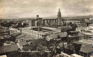 Caja de estampillas postales RPPC Cuernavaca Morelos México Skyline Sello - Imagen 1 de 2