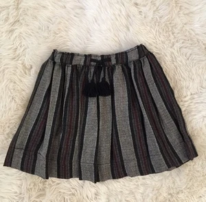 New Zara Girls Brown Stripe Tassel Tie Knit Skirt 9-10 Years - Picture 1 of 4