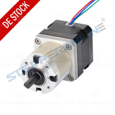 STEPPERONLINE 27:1 Planetengetriebe Nema17 Schrittmotor 0.4A L=33mm 4 Drähte