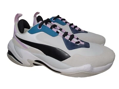 Женские серые кожаные спортивные кроссовки для ходьбы Puma Thunder Rive Droite размер 10 - Изображение 1 из 4