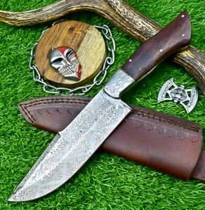 HANDMADE J2 STEEL BLADE KNIFE ,CAMPING knife, HUNTING KNIFE W/SHEATH SN-1321 - Picture 1 of 10