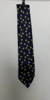 Corbata de seda Fendi Cravatte para hombre azul marino/verde/gris a lunares hecha en Italia  Foto 1 de 4