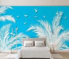 3d White Leaves Zhua7335 Wallpaper Wall Murals Removable Self-adhesive Amy