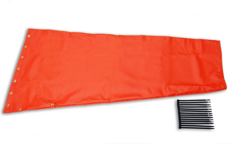 Airport Windsock Corporation 18" X 72" Orange Replacement Windsock USA - Image 1 of 1