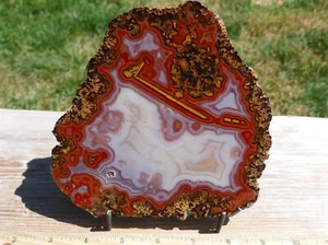 TCR MOROCCAN AGATE/JASPER/LAPIDARY POLISHED (BOTH SIDES) SLAB 306 GRAMS - Picture 1 of 5