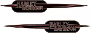 Fits Harley Davidson Gas Tank Vinyl Decals Lowrider Maroon & Black Set of 2 - Foto 1 di 1