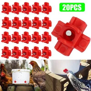 20 Pcs Automatic Waterer Poultry Drinker Device Chicken Duck Geese Quail Feeder - Picture 1 of 9