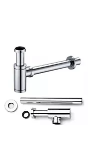 Standard 32mm Bottle Trap Waste Basin Sink Urinal Pipe Black Chrome Nickel Brass - Picture 1 of 3