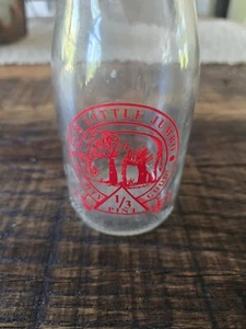 Vintage Our Little Jumbo Milchflasche Made in England Mighty Good 1/3 Pint RAR  - Bild 1 von 3