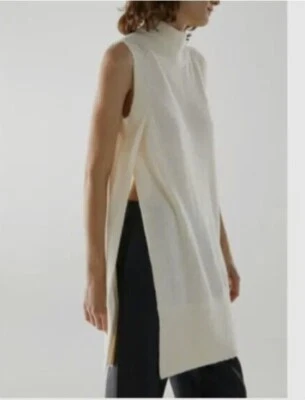 COS sz L sweater 100%ALPACA ROLL-NECK TUNIC VEST - Image 1 of 4