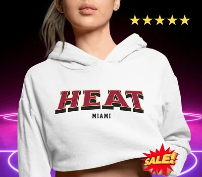 Sudadera con Capucha Recortada Heat-Basketball para Mujer, Damas Sudadera con Capucha Recortada Foto 1 de 4