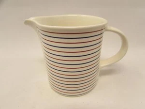 Color Optics by Mikasa Creamer Intaglio, Blue And Red Bands b371 - Picture 1 of 2